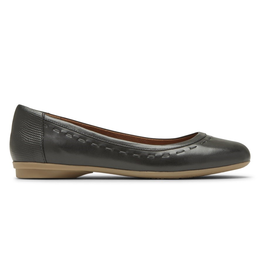 Rockport Cobb Hill Maiika Women\'s Ballet Flats Black | HUJIK-PH