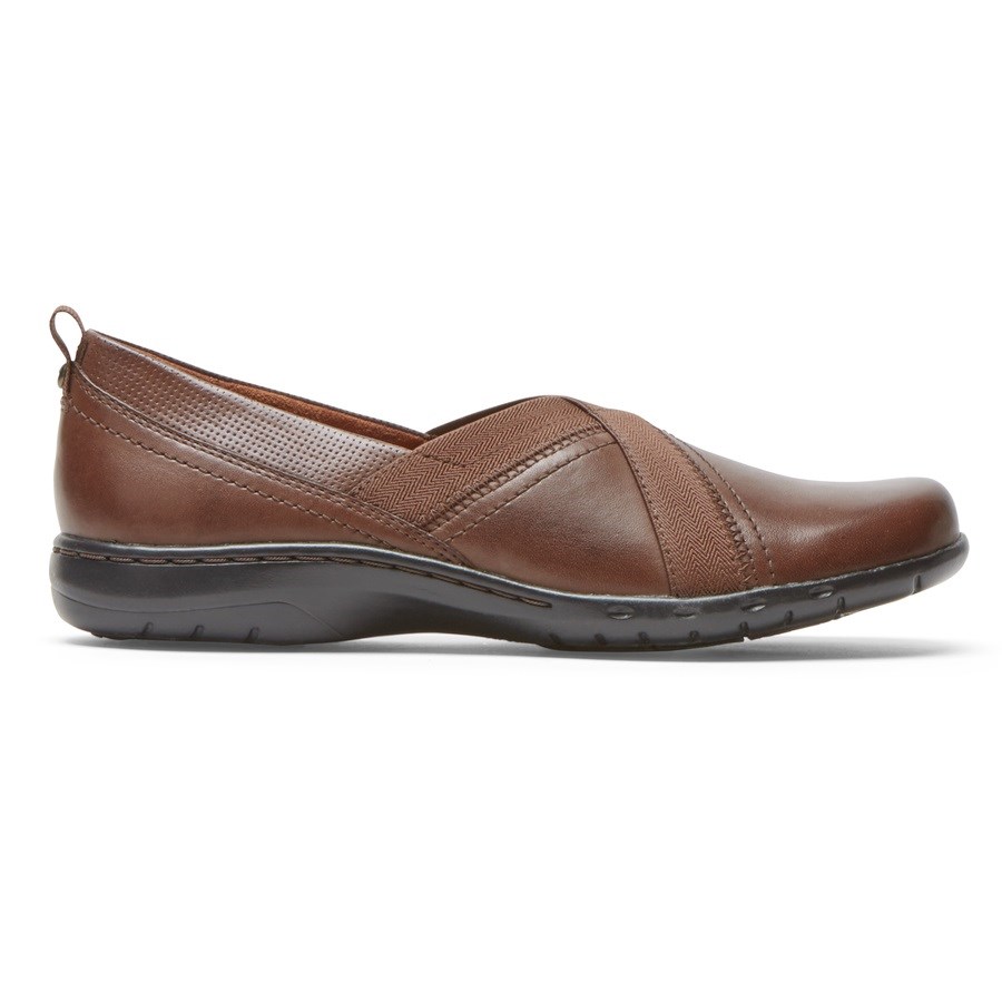 Rockport Cobb Hill Penfield Women\'s Loafers Dark Brown | UTG3Y-PH