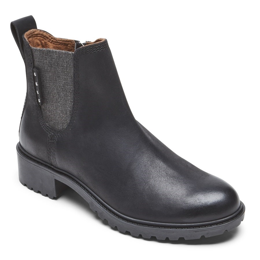 Rockport Cobb Hill Winter Waterproof Women's Chelsea Boots Black | P4OHG-PH