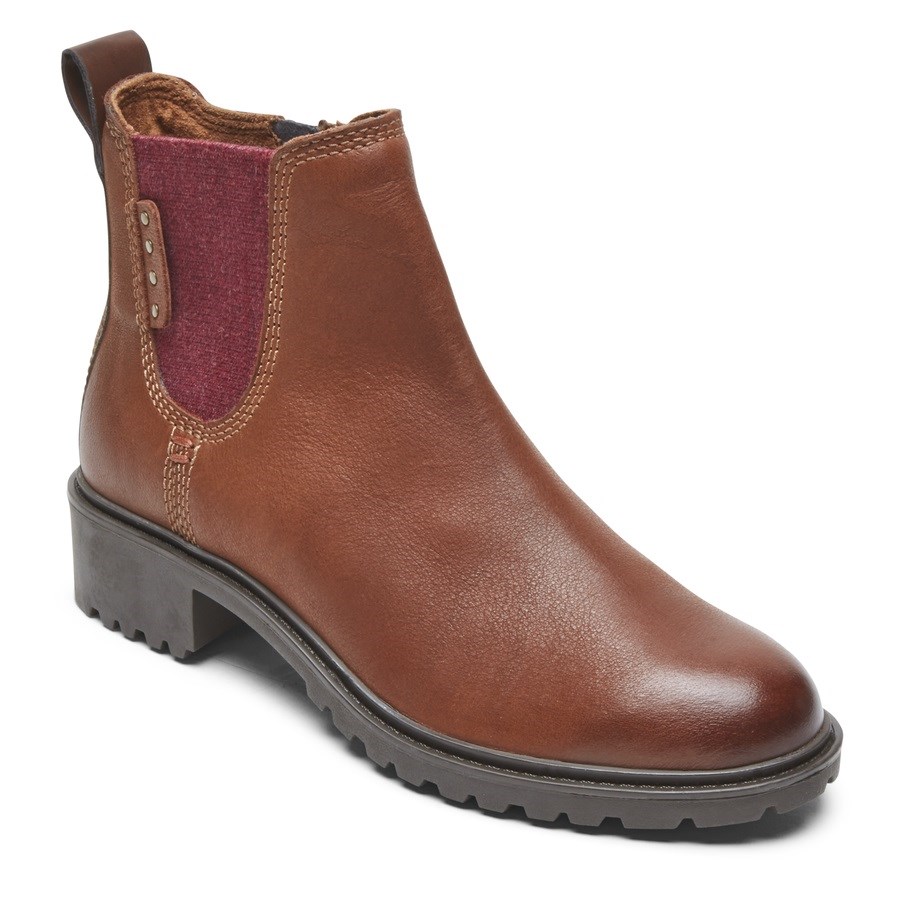 Rockport Cobb Hill Winter Waterproof Women's Chelsea Boots Dark Brown | YNMKR-PH