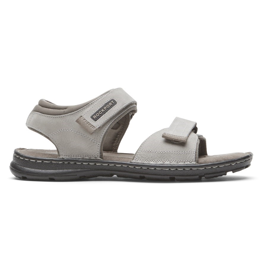 Rockport Darwyn Quarter-Strap Men\'s Sandals Light Grey | TRZGQ-PH