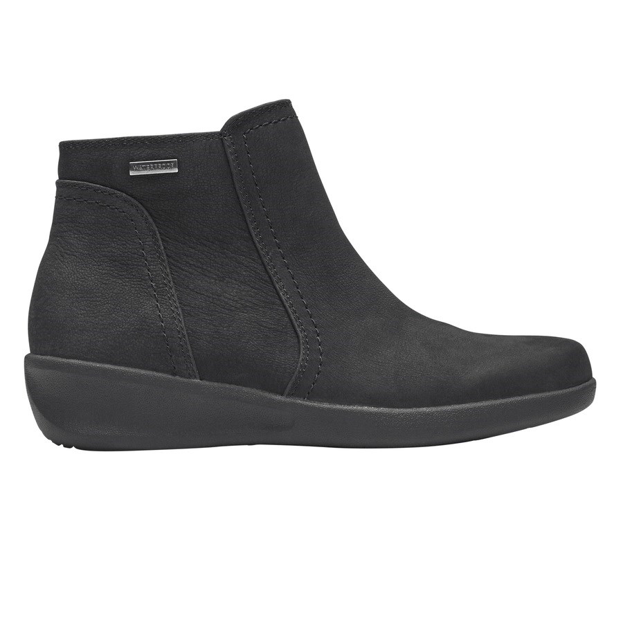 Rockport Fairlee Waterproof Women\'s Booties Black | PGIZY-PH