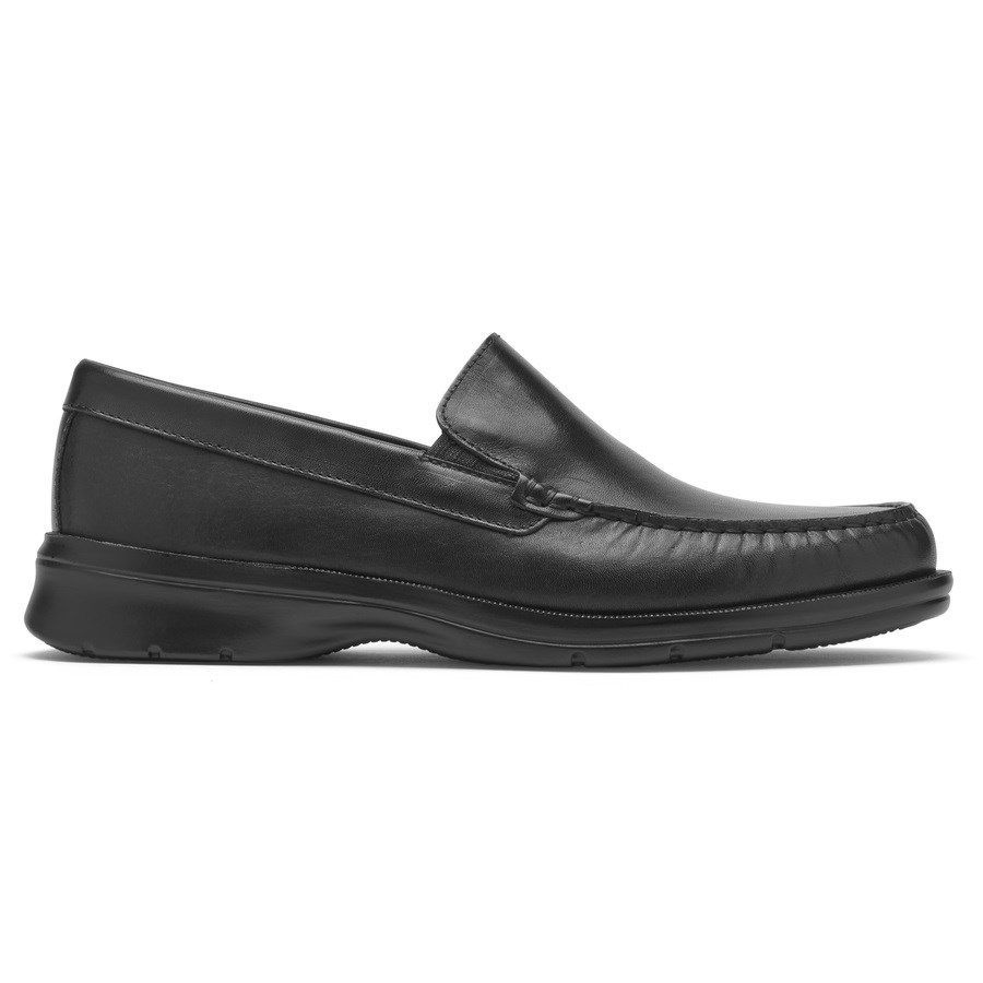 Rockport Palmer Venetian Men\'s Loafers Black | VKOUH-PH