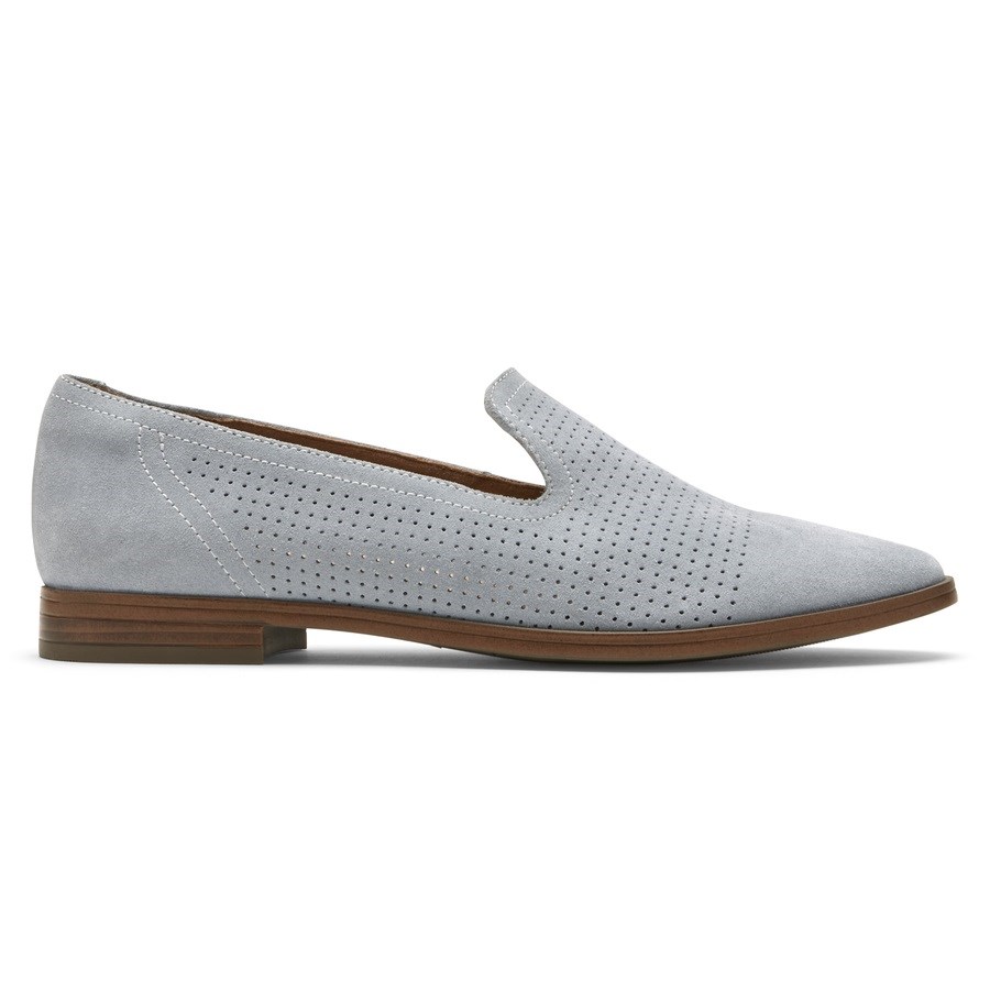 Rockport Perpetua Perforated Women\'s Loafers Light Blue | SZRNI-PH