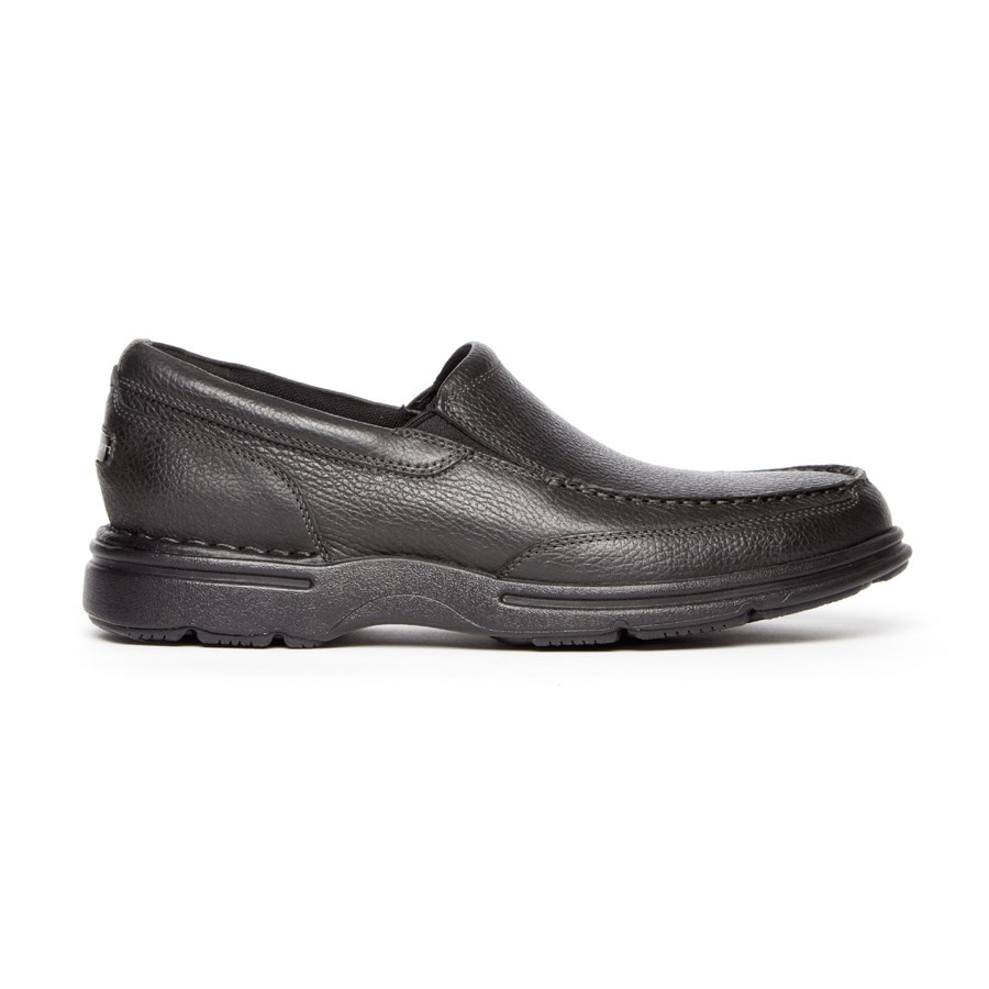 Rockport ProWalker Eureka Plus Slip-On Men\'s Loafers Black | RVYJ2-PH