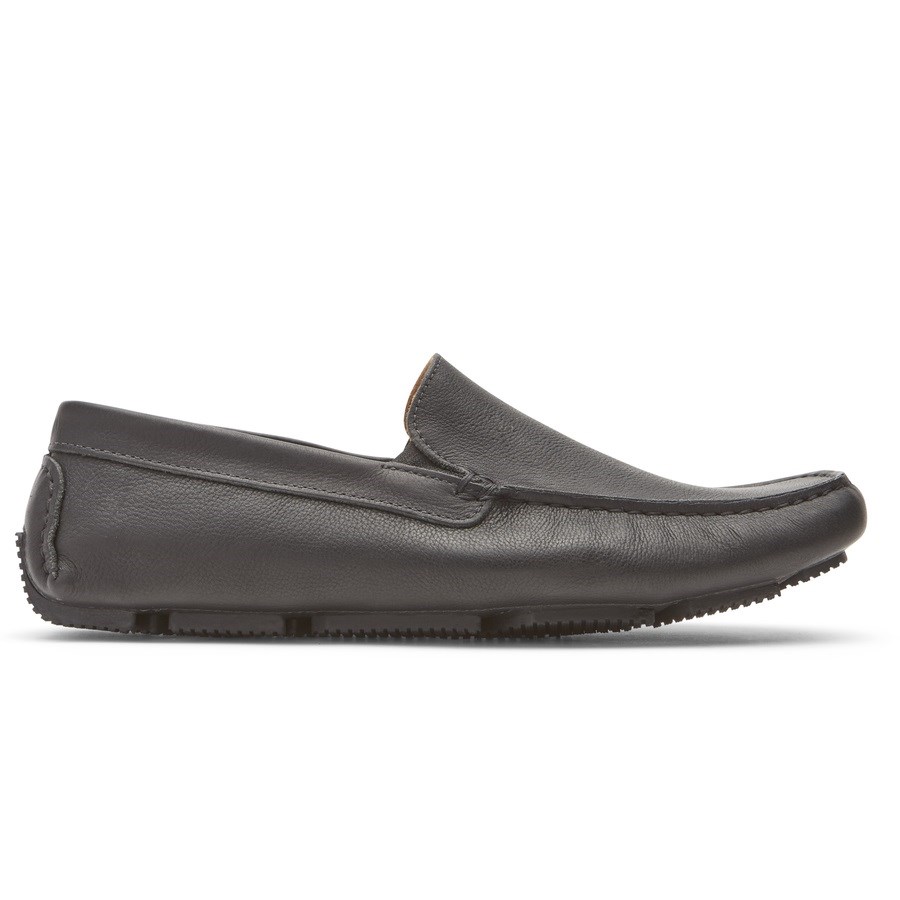 Rockport Rhyder Venetian Men\'s Loafers Black | QUWLG-PH