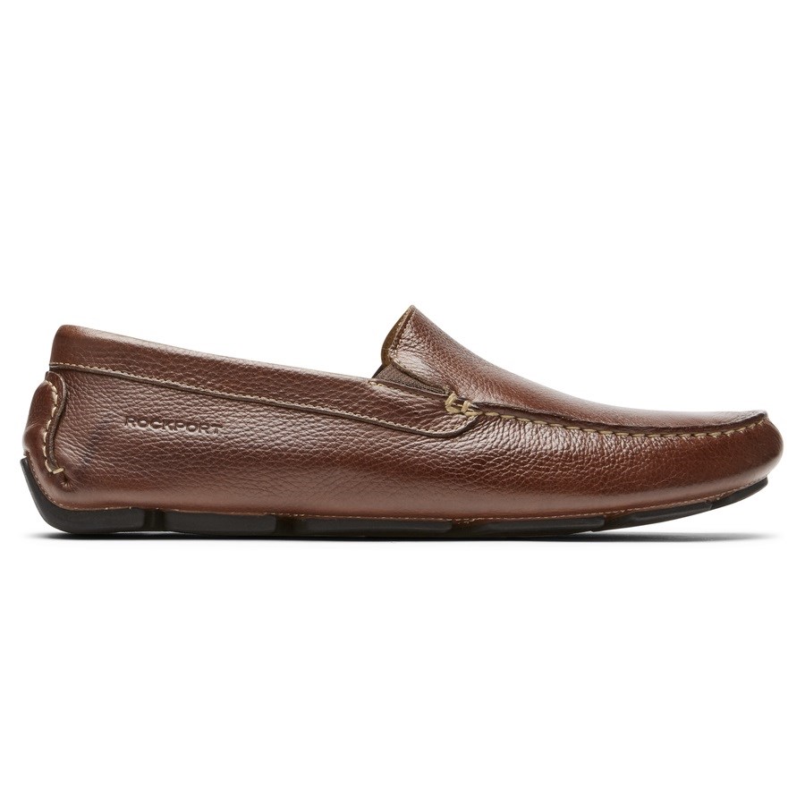 Rockport Rhyder Venetian Men\'s Loafers Dark Brown | VG2HI-PH