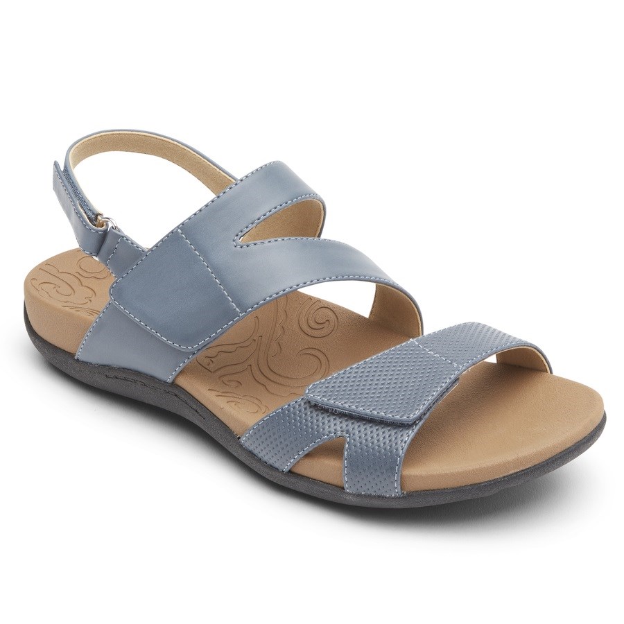 Rockport Ridge Adjustable Asymmetrical Women's Sandals Light Blue | H0L1Z-PH