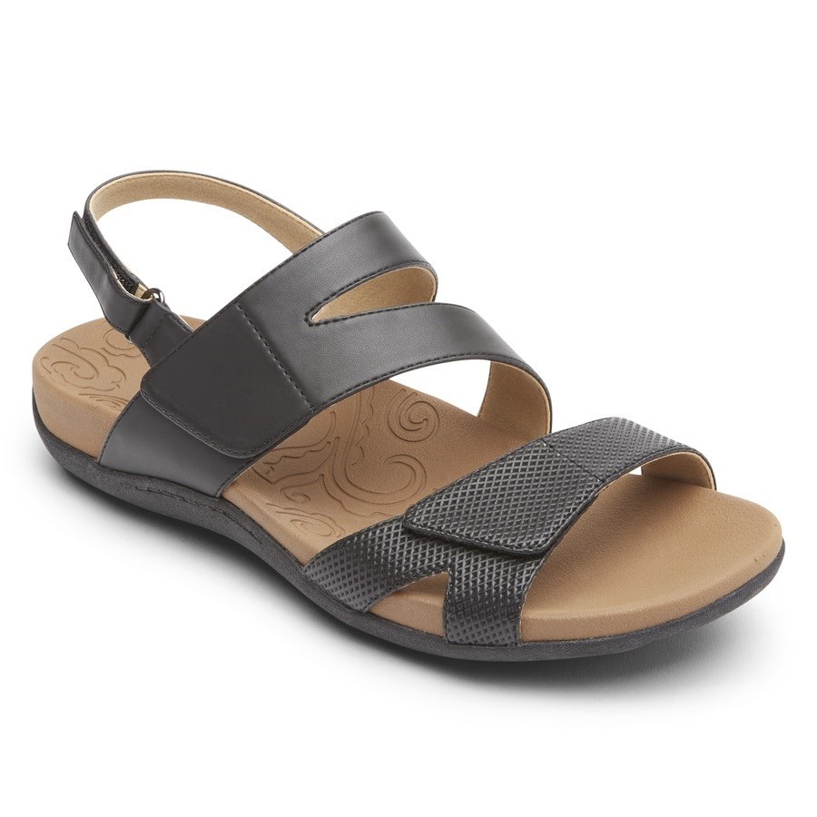 Rockport Ridge Adjustable Asymmetrical Women's Sandals Black | V32Y1-PH