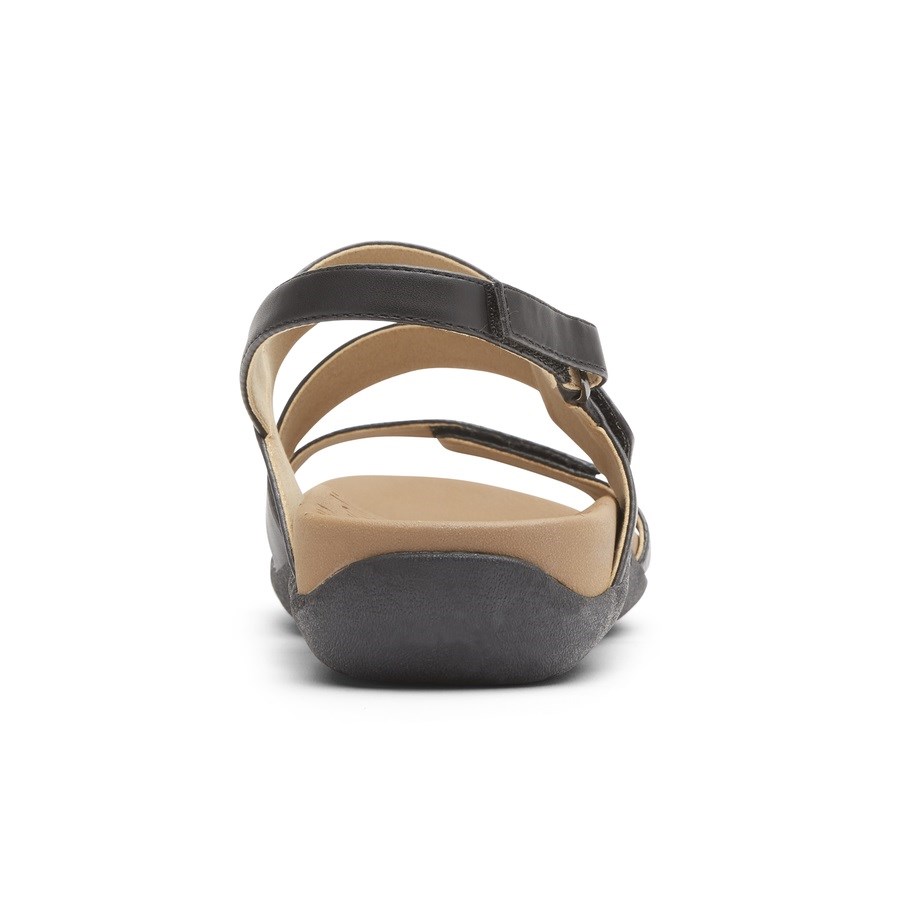 Rockport Ridge Adjustable Asymmetrical Women's Sandals Black | V32Y1-PH