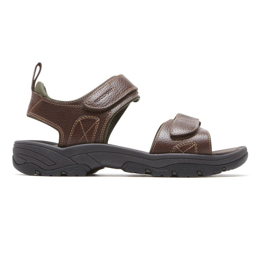 Rockport SpringBoro Rocklake Men\'s Sandals Dark Brown | TO01H-PH