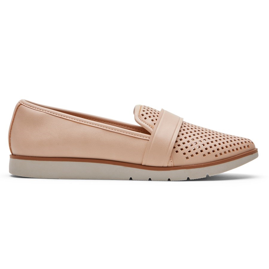 Rockport Stacie Perforated Women\'s Loafers Pink | VSNU1-PH