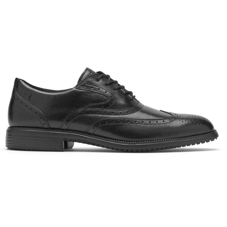 Rockport Total Motion DresSport Wingtip Men\'s Oxfords Shoes Black | ILNYX-PH