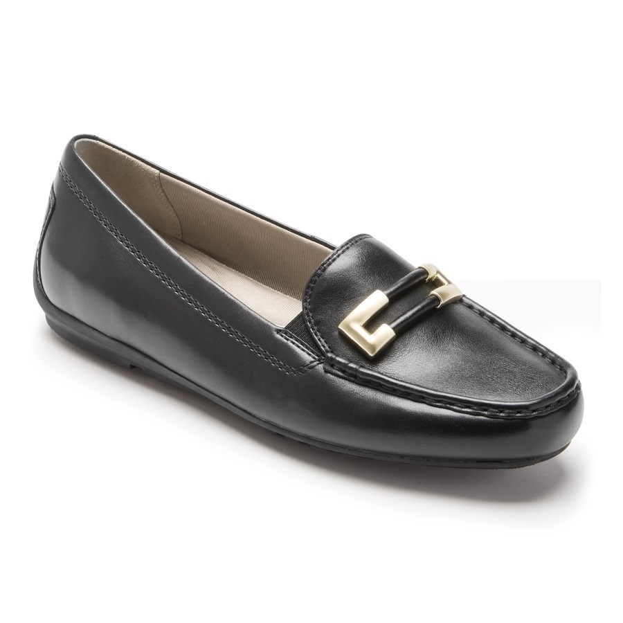 Rockport Total Motion Driver Ornament Women's Loafers Black | KYMG5-PH