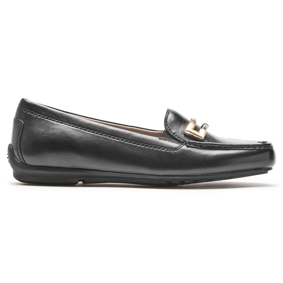 Rockport Total Motion Driver Ornament Women\'s Loafers Black | KYMG5-PH