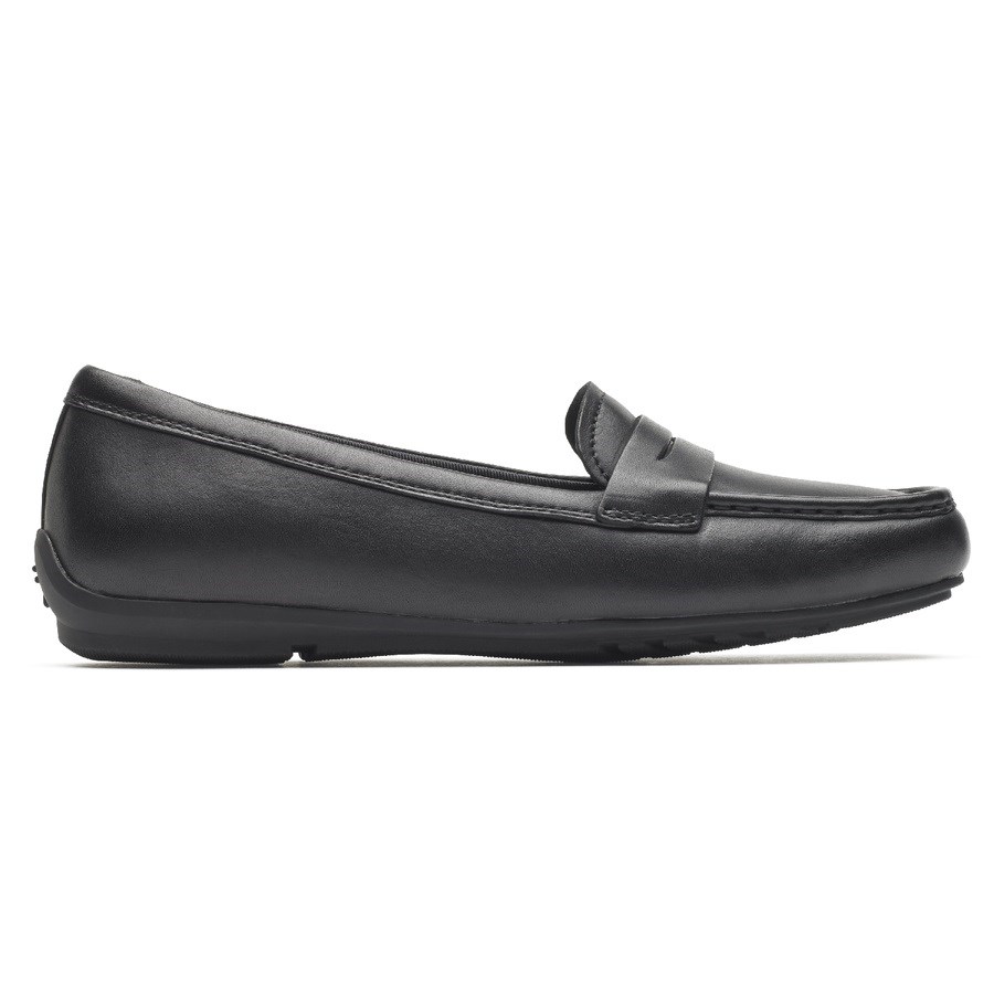 Rockport Total Motion Driver Penny Women\'s Loafers Black | SQMYW-PH