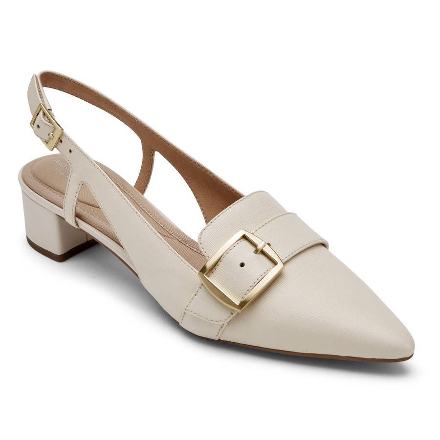 Rockport Total Motion Gracie Buckle Women's Heels Beige | TNYS1-PH