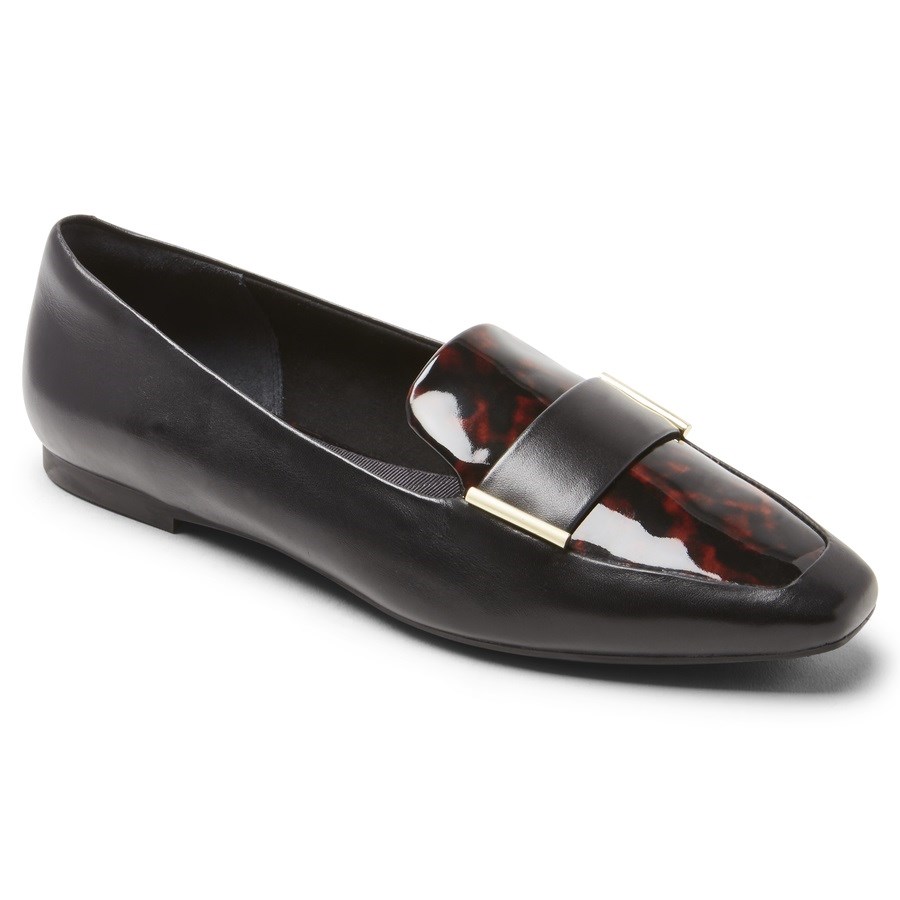 Rockport Total Motion Laylani Metal Accent Women's Loafers Black | HQJ2S-PH