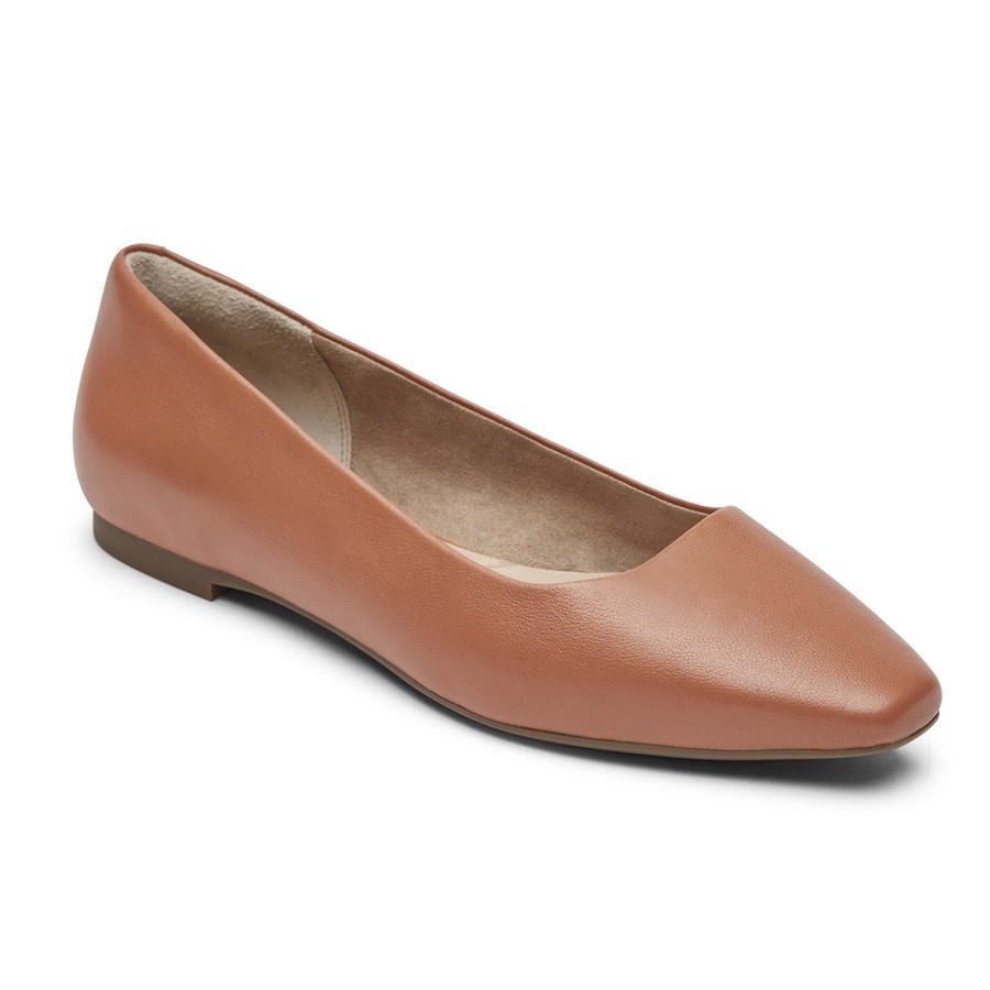 Rockport Total Motion Laylani Plain Women's Ballet Flats Brown | MPV4Z-PH