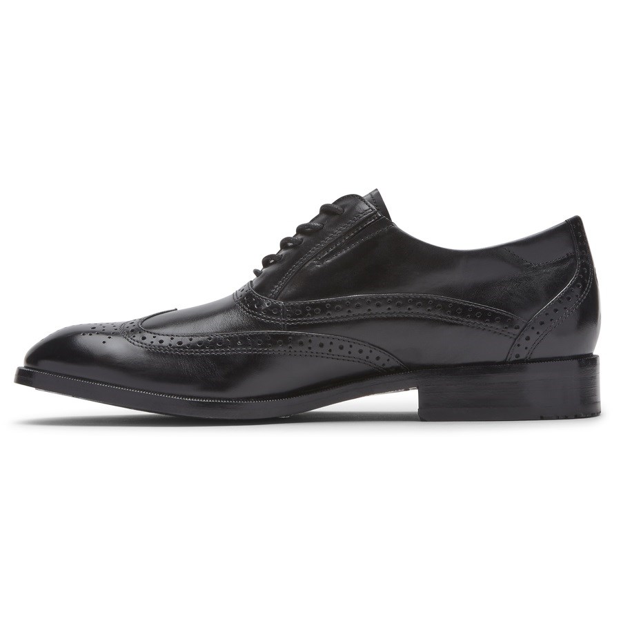 Rockport Total Motion Office Wingtip Men's Oxfords Shoes Black | 2T3MV-PH