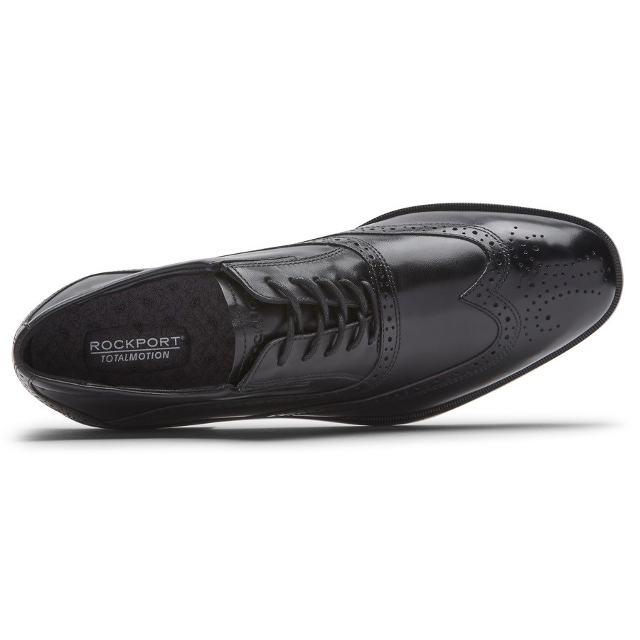 Rockport Total Motion Office Wingtip Men's Oxfords Shoes Black | 2T3MV-PH