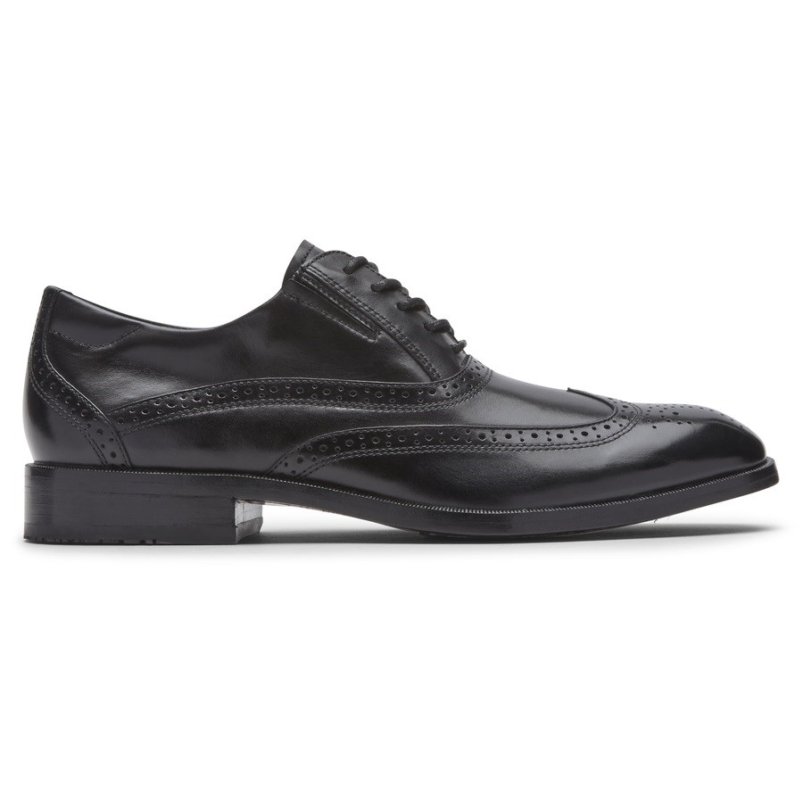 Rockport Total Motion Office Wingtip Men\'s Oxfords Shoes Black | 2T3MV-PH