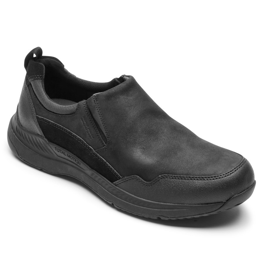 Rockport Total Motion Trail Waterproof Men's Slip On Sneakers Black | 1YPZL-PH