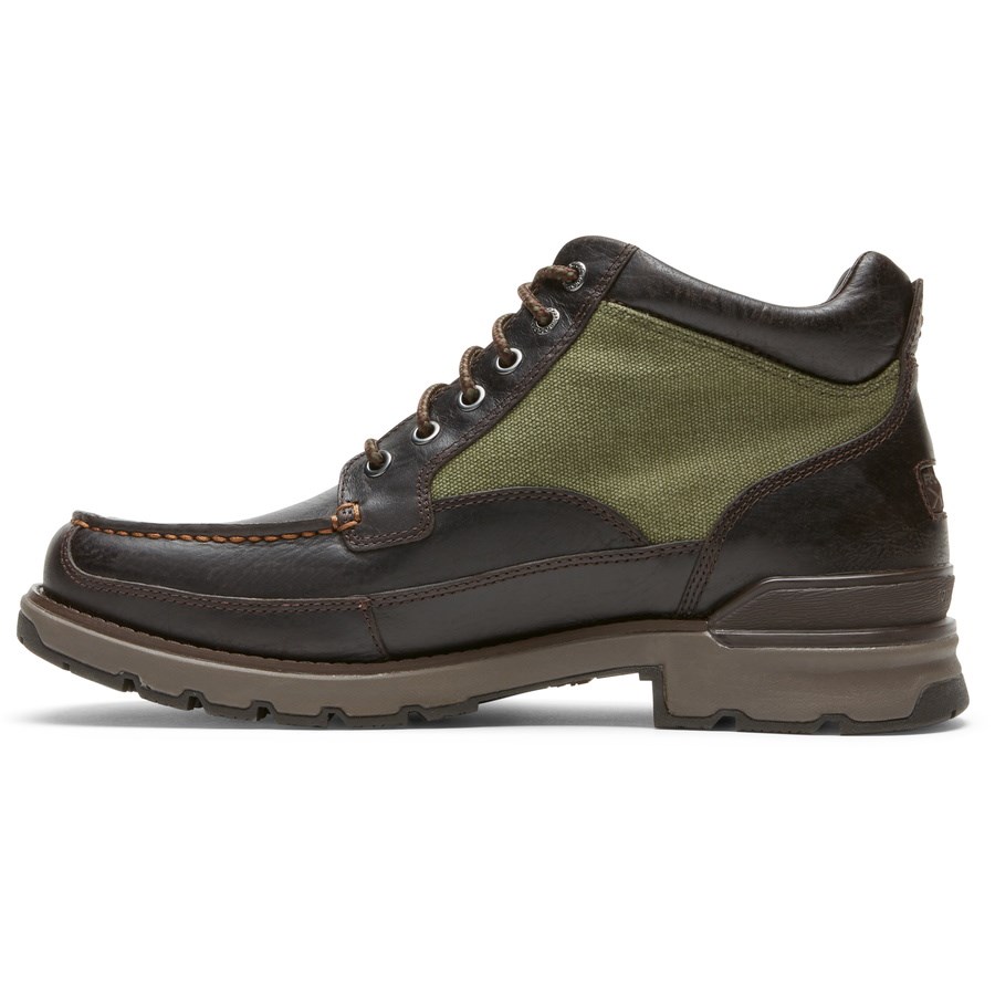 Rockport Total Motion Trek Keota Waterproof Men's Boots Dark Brown / Olive | 1LIHX-PH