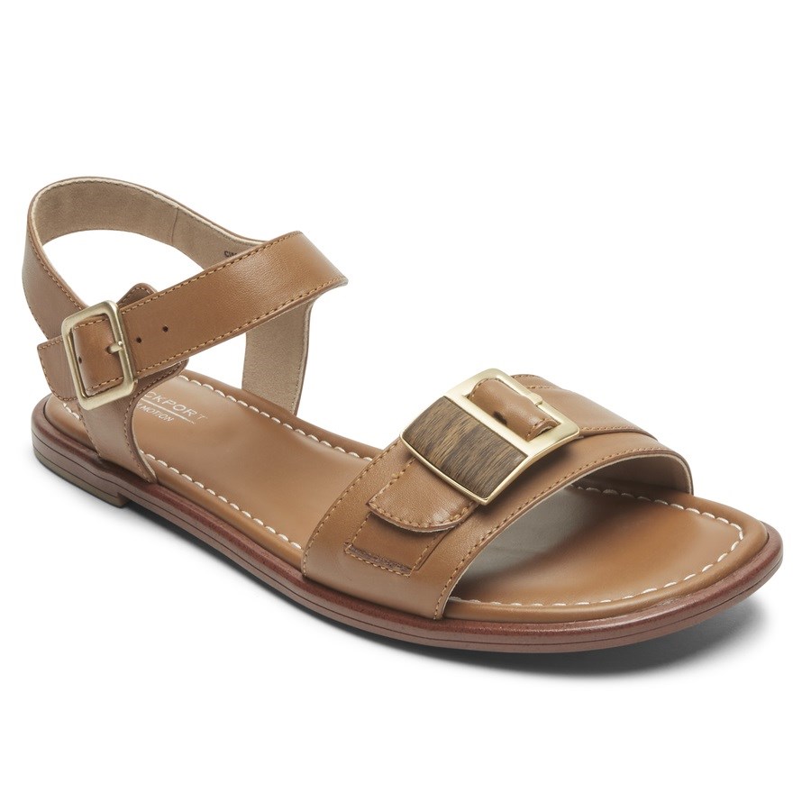 Rockport Total Motion Zadie Buckle Women's Sandals Brown | 5HYMU-PH