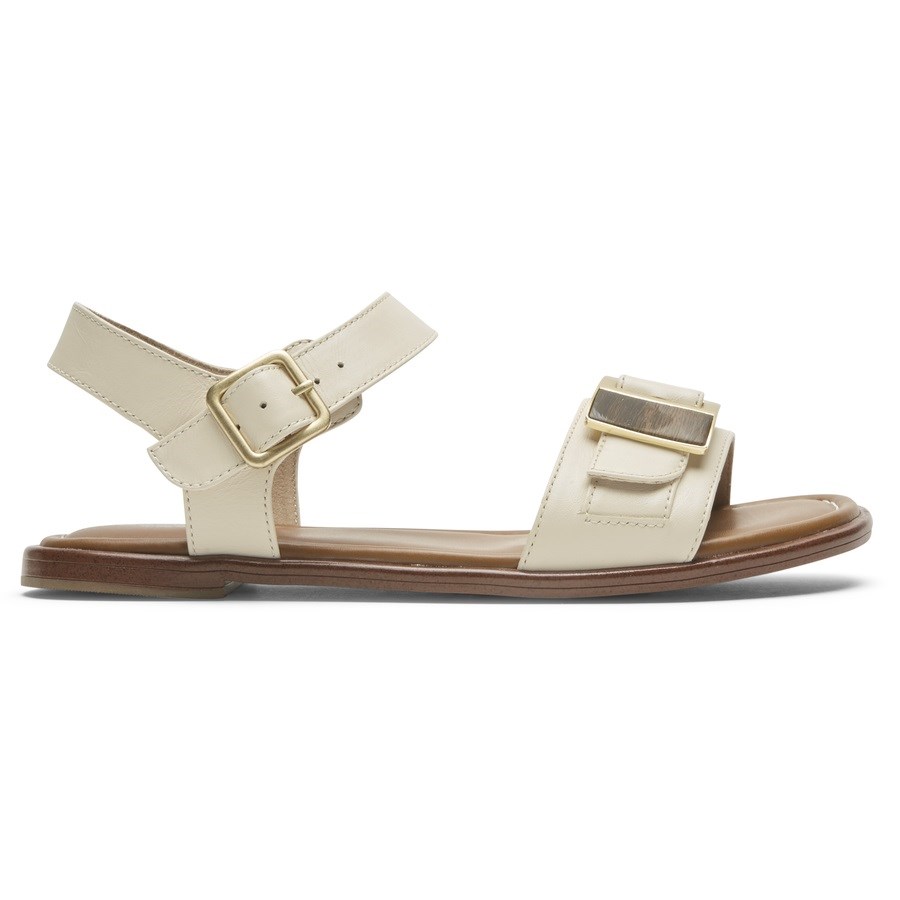 Rockport Total Motion Zadie Buckle Women\'s Sandals White | JV2HK-PH