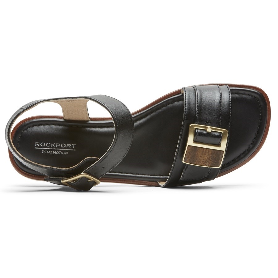 Rockport Total Motion Zadie Buckle Women's Sandals Black | W3H0S-PH