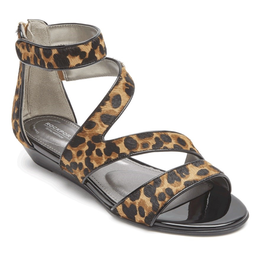 Rockport Total Motion Zandra Strappy Women's Sandals Leopard | RWHNS-PH