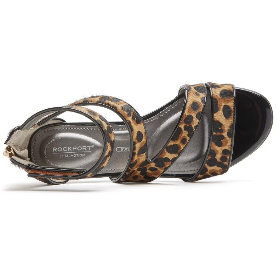 Rockport Total Motion Zandra Strappy Women's Sandals Leopard | RWHNS-PH