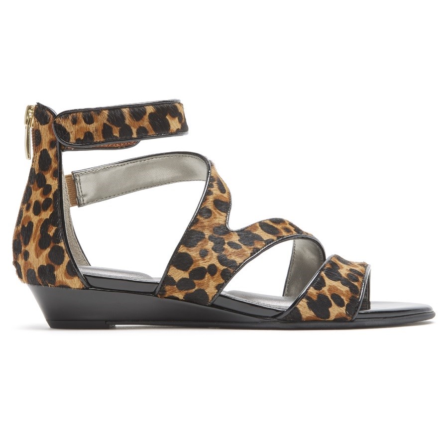 Rockport Total Motion Zandra Strappy Women\'s Sandals Leopard | RWHNS-PH