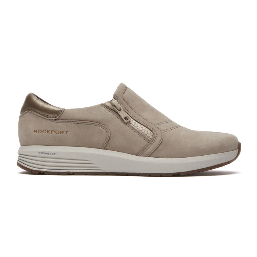 Rockport Trustride ProWalker Women\'s Slip On Sneakers Beige | HOQSN-PH