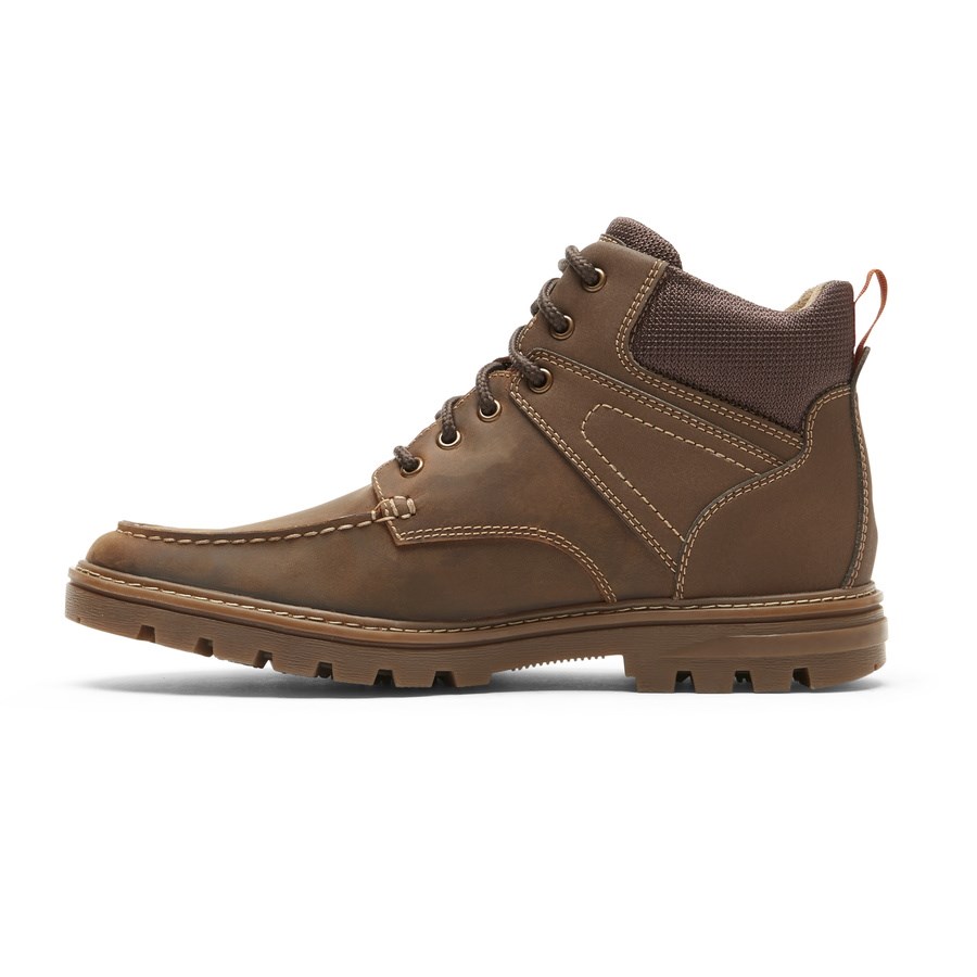 Rockport Weather Ready Moc Toe Waterproof Men's Boots Brown | K4QR0-PH