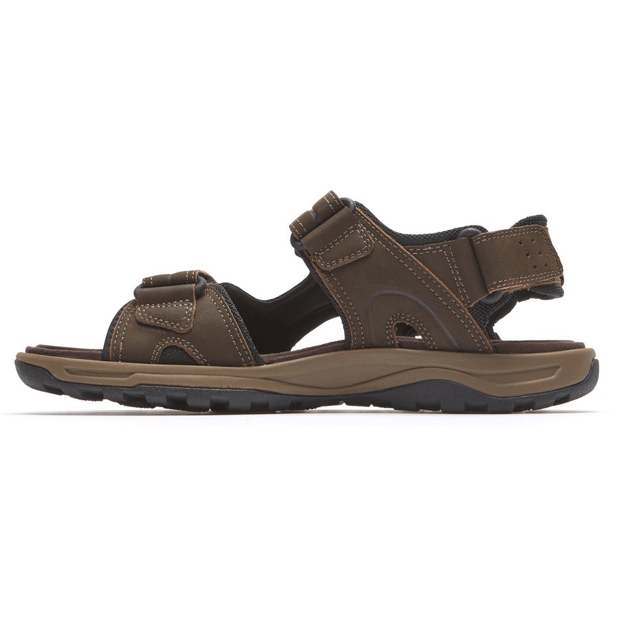 Rockport XCS Trail Technique Adjustable Men's Hiking Sandals Dark Brown | WOVTH-PH