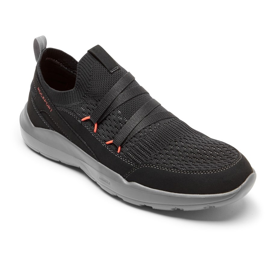 Rockport truFLEX Evolution Mudguard Men's Slip On Sneakers Black | INVRZ-PH