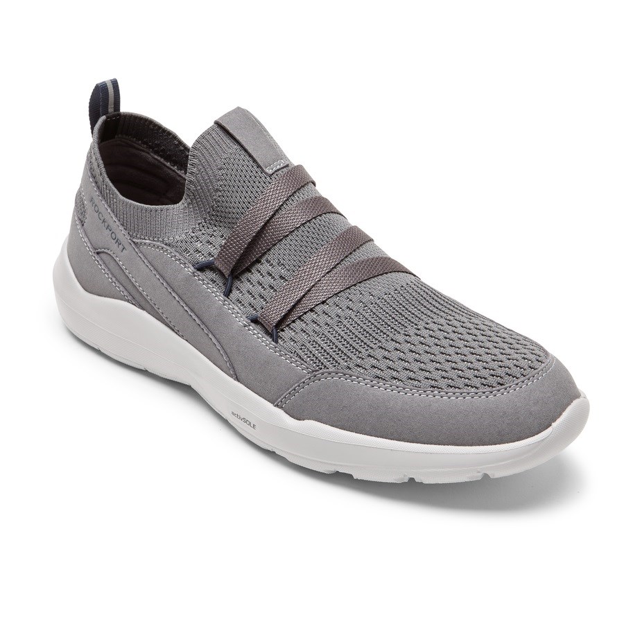 Rockport truFLEX Evolution Mudguard Men's Slip On Sneakers Grey | TNLRP-PH