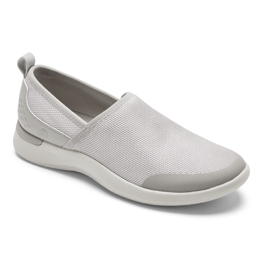 Rockport truFLEX Fly Washable Knit Women's Slip On Sneakers Light Grey | IGPU2-PH