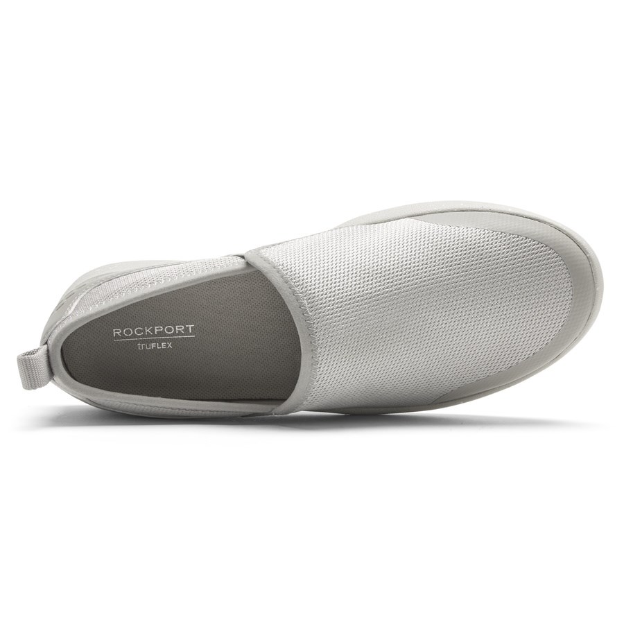 Rockport truFLEX Fly Washable Knit Women's Slip On Sneakers Light Grey | IGPU2-PH