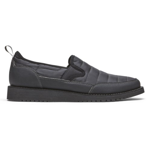 Rockport Axelrod Quilted Men's Slip On Sneakers Black | TQJ25-PH