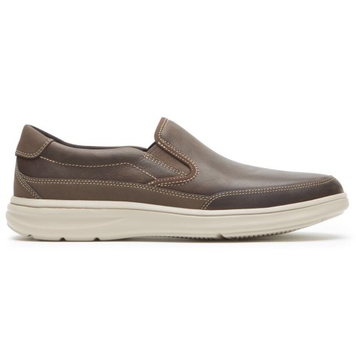 Rockport Beckwith Men's Slip On Sneakers Chocolate | TYQ53-PH