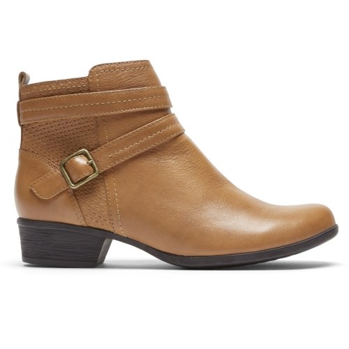 Rockport Carly Strap Women's Booties Light Brown | GJ4NS-PH