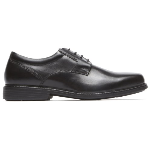 Rockport Charles Road Plain Toe Oxford Men's Oxfords Shoes Black | UTKG1-PH