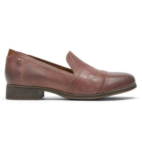 Rockport Cobb Hill Crosbie Slip-On Women's Loafers Red | 5QGIV-PH