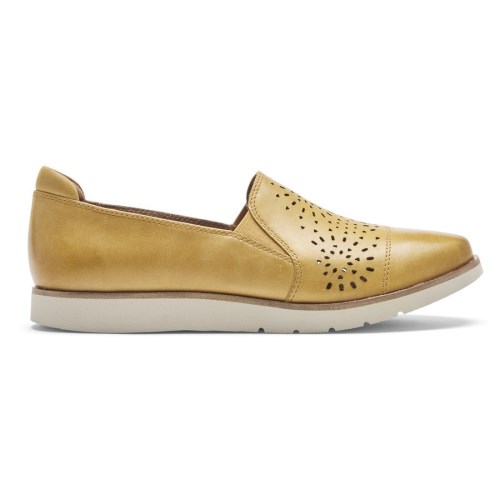 Rockport Cobb Hill Laci Twin-Gore Slip-On Women's Loafers Yellow | KMNYR-PH