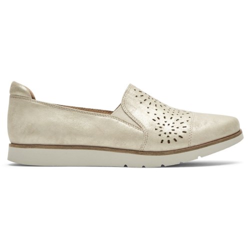 Rockport Cobb Hill Laci Twin-Gore Slip-On Women's Loafers Cream | M24HR-PH