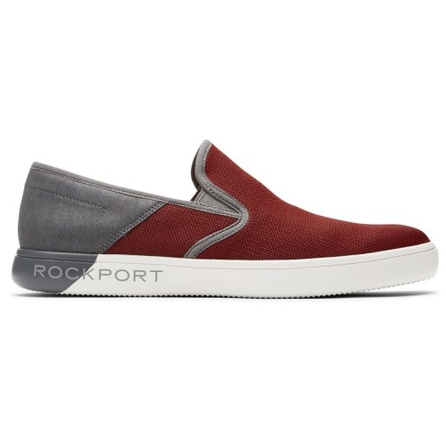 Rockport Colle Slip-On Mesh Men's Sneakers Red / Grey | LO2S5-PH