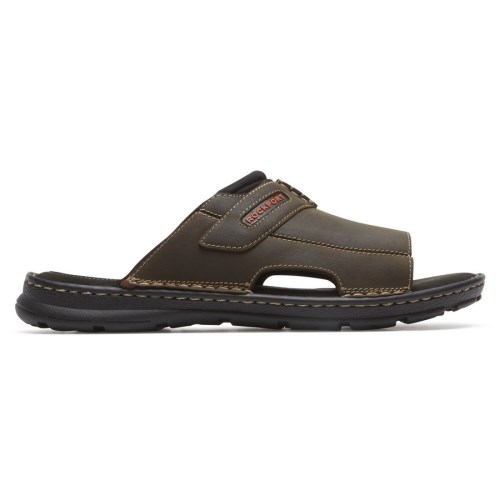 Rockport Darwyn 2 Men's Slides Dark Brown | 0T2NG-PH